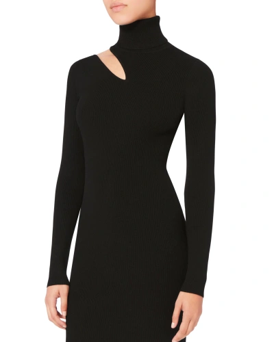 Shop A.l.c West Dress Cutout Black Turtleneck Dress