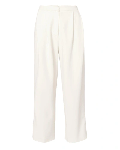 Shop Adam Lippes Cady Pleated Culottes In Ivory