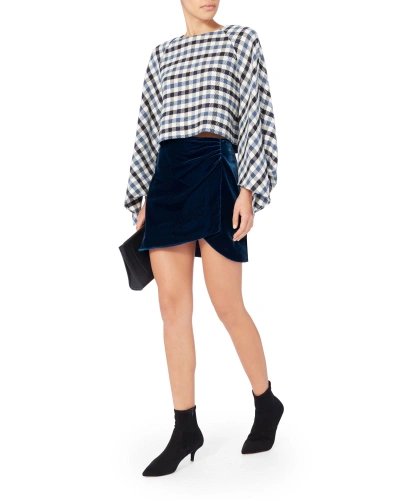 Shop Derek Lam 10 Crosby Velvet Wrap Mini Skirt