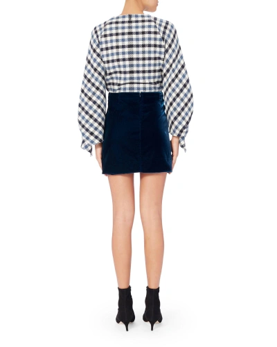 Shop Derek Lam 10 Crosby Velvet Wrap Mini Skirt
