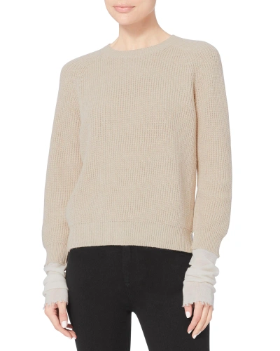 Shop Helmut Lang Layered Knit Pullover Sweater