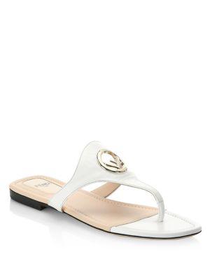 Fendi Bianco F Pendant Sandals | ModeSens