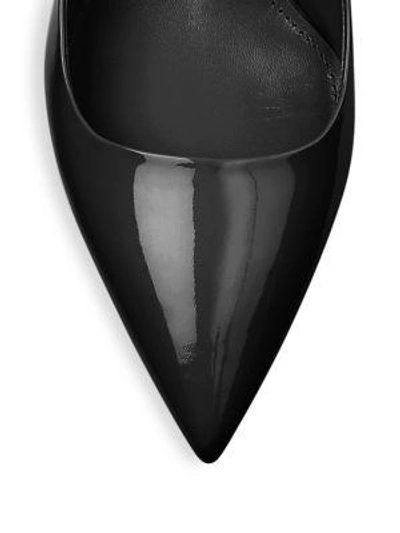 Shop Miu Miu Leather Slip-on Pumps In Black