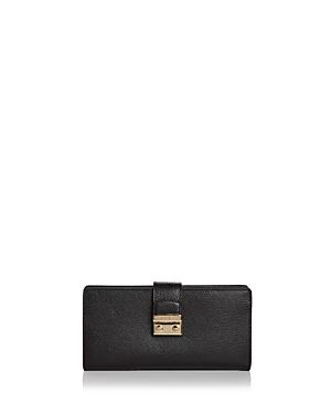 Furla Metropolis Extra-large Leather Wallet In Onyx Black/gold | ModeSens