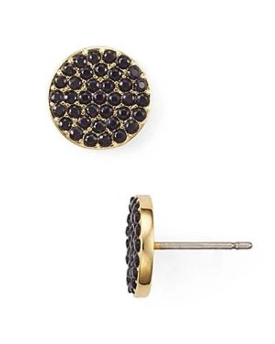 Shop Kate Spade New York Pave Circle Earrings In Jet