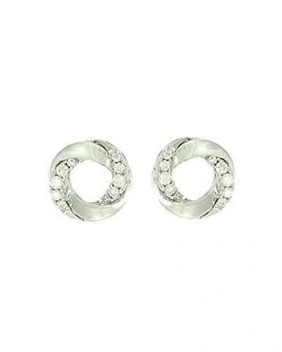 Shop Frederic Sage 18k White Gold Mini Halo Diamond Stud Earrings