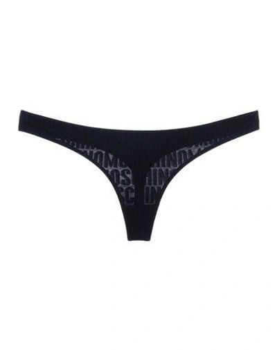 Shop Moschino Underwear G-strings In Black