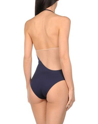 Shop La Perla One-piece Swimsuits In Dark Blue