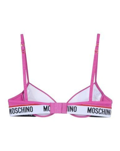 Shop Moschino Underwear Bra In Fuchsia