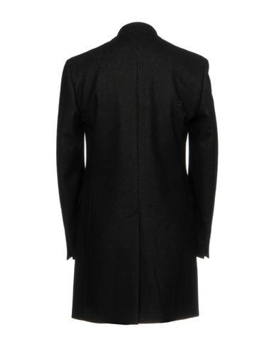 Shop Versace Coat In Black