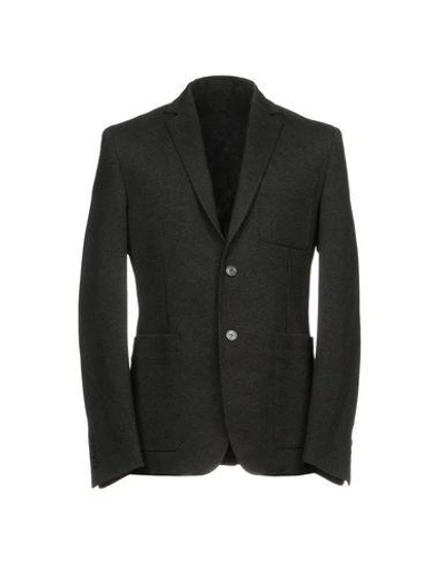 Shop Versace Blazer In Steel Grey