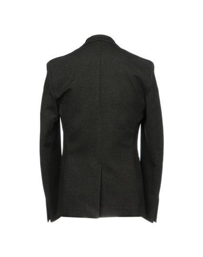 Shop Versace Blazer In Steel Grey