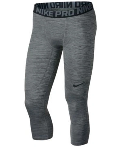 Shop Nike Men's Pro Cropped Compression Tights In Black