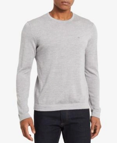 Shop Calvin Klein Men's In Motion Merino Wool Sweater In Blue Grey