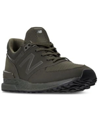 Shop New Balance Men's 574 Synthetic Casual Sneakers From Finish Line In Olive