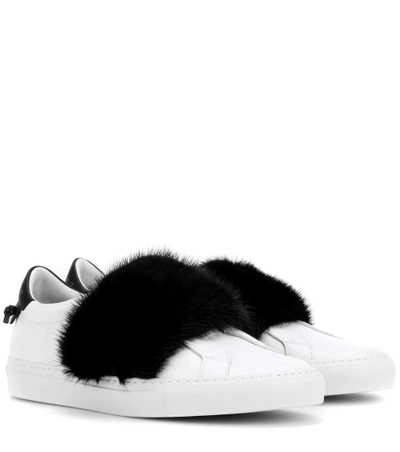 Shop Givenchy Urban Street Leather Sneakers