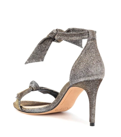 Shop Alexandre Birman Clarita 75 Metallic Sandals In Silver