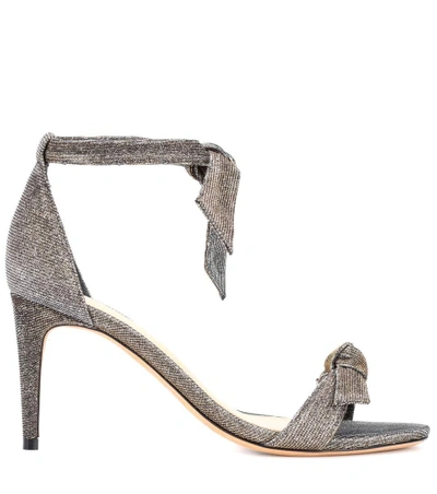 Shop Alexandre Birman Clarita 75 Metallic Sandals In Silver