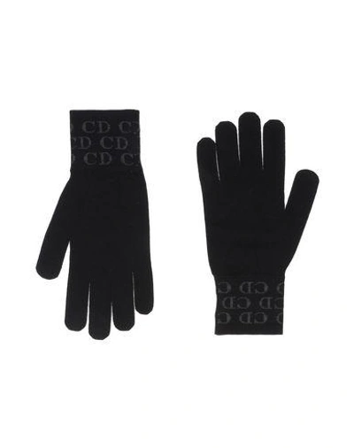 Shop Dior Gloves In Dark Blue