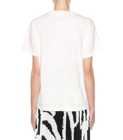Shop Golden Goose Printed Cotton T-shirt In Off White 