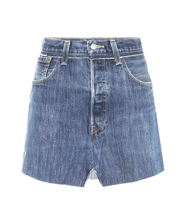 Shop Vetements X Levi's® Denim Skirt In Blue