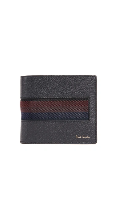 Shop Paul Smith Stripe Webbing Billfold Wallet In Black