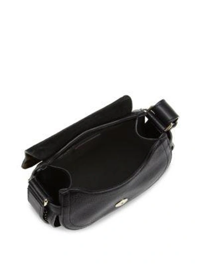 Shop Furla Printed Leather Shoulder Bag In Onyx