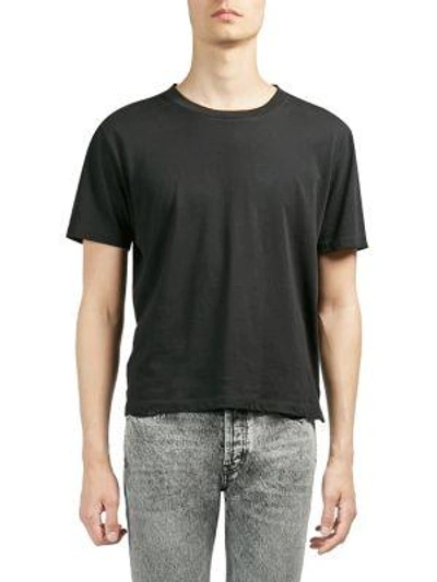 Shop Saint Laurent Love Cotton Tee In Black