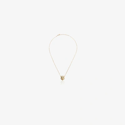 Shop Gucci Ladies Gold 18kt Yellow Diamond 18kt Cat Le Marché Des Merveilles Necklace In Metallic