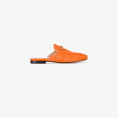 Shop Gucci 'princetown' Slipper In Yellow/orange