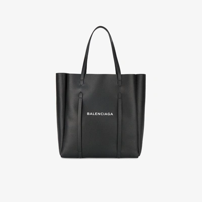 Shop Balenciaga Black Everyday Leather Tote Bag