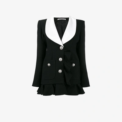 Shop Alessandra Rich Single Breasted Blazer Dress In Black