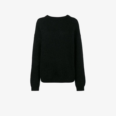 Shop Acne Studios Dramatic Wool Mohair-blend Jumper In Black