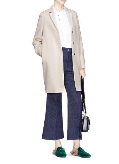 Shop Harris Wharf London 'cocoon' Pressed Virgin Wool Coat