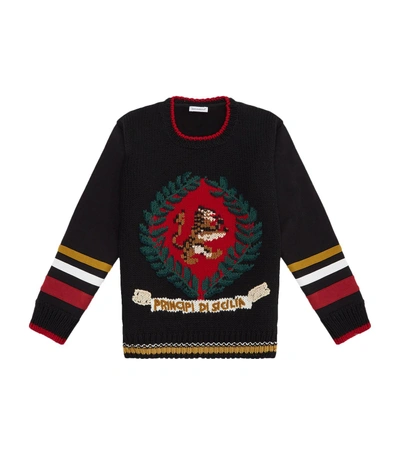 Shop Dolce & Gabbana Knit Front Sweater In Multi