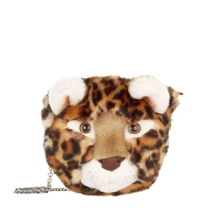 Shop Dolce & Gabbana Faux Fur Leopard Bag In Multi