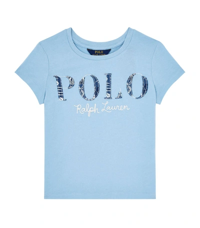 Shop Ralph Lauren Paisley Print Logo T-shirt In Blue