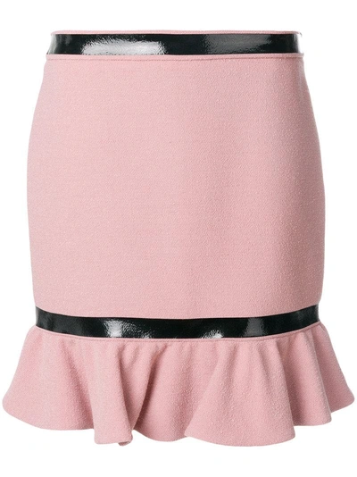 Shop Moschino Frill Hem Mini Skirt
