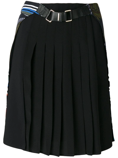 Shop Versace Pleated Cityscape Skirt