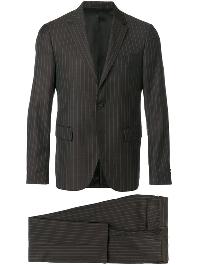 Shop Versace Pinstripe Suit