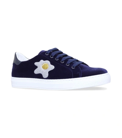 Shop Anya Hindmarch Glitter Egg Sneakers In Blue