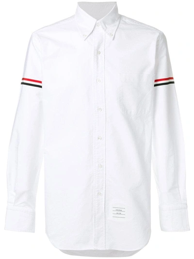 Shop Thom Browne Armband Button Down Shirt In White
