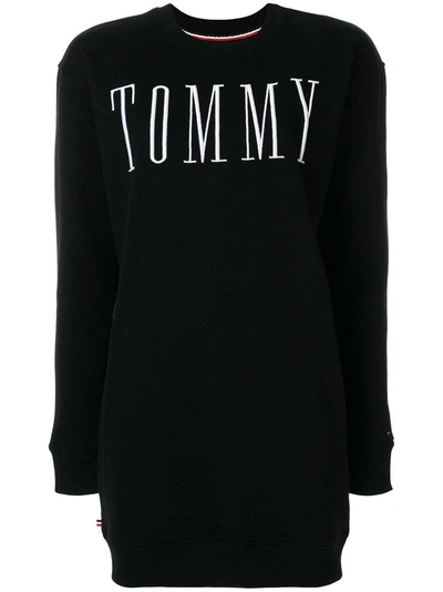 Shop Tommy Hilfiger Logo Patch Sweater Dress