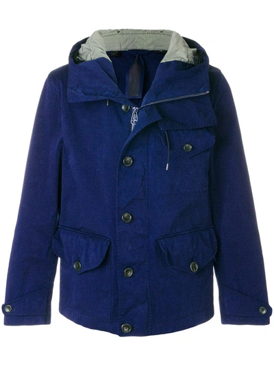 Shop Ten C Hooded Jacket In Blue