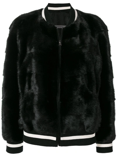 Shop Simonetta Ravizza Fur Bomber Jacket