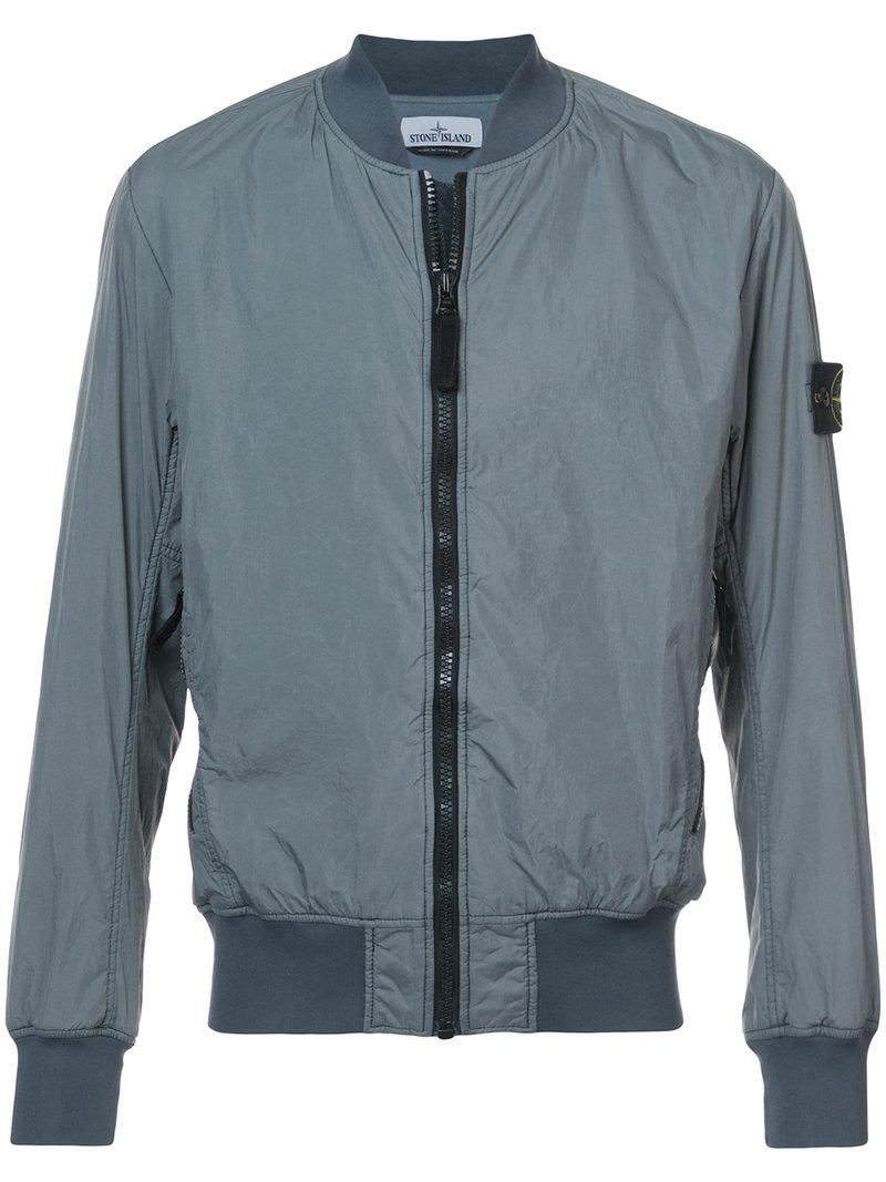 Stone Island Zipped Bomber Jacket ModeSens