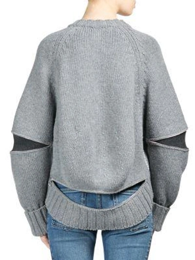 Shop Alexander Mcqueen Plaid Wool Sweater In Grey