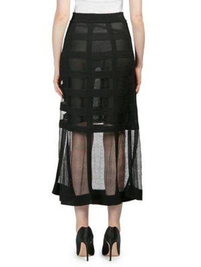 Shop Alexander Mcqueen Long Sheer Skirt In Black