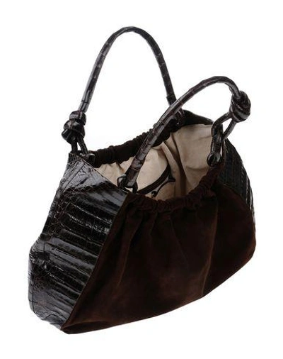 Shop Al Duca D'aosta Handbag In Dark Brown