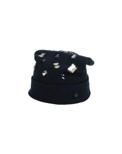 Shop Armani Jeans Hats In Dark Blue